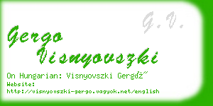 gergo visnyovszki business card